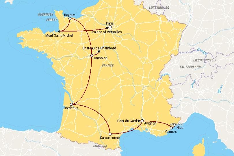 2_Weeks_France_Itin_Map