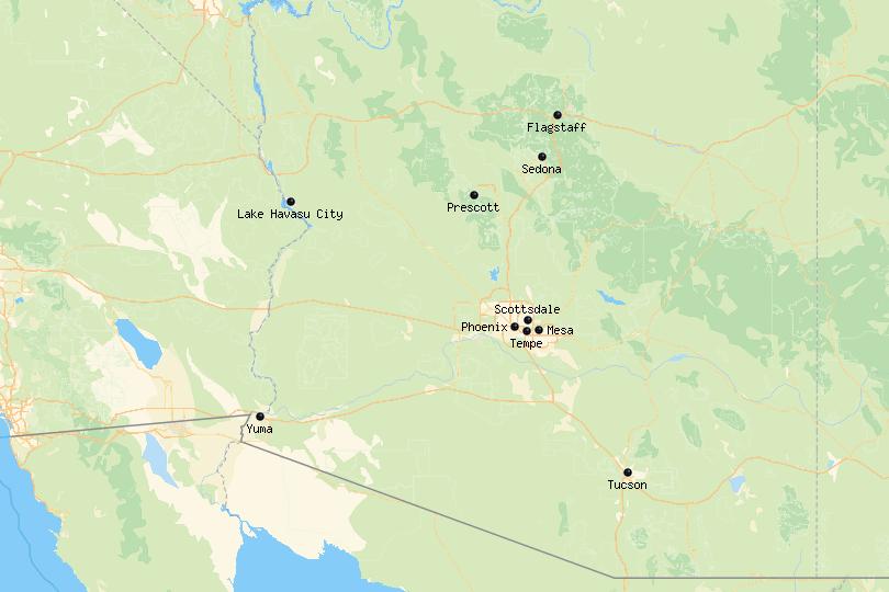 Cities_Arizona_Map