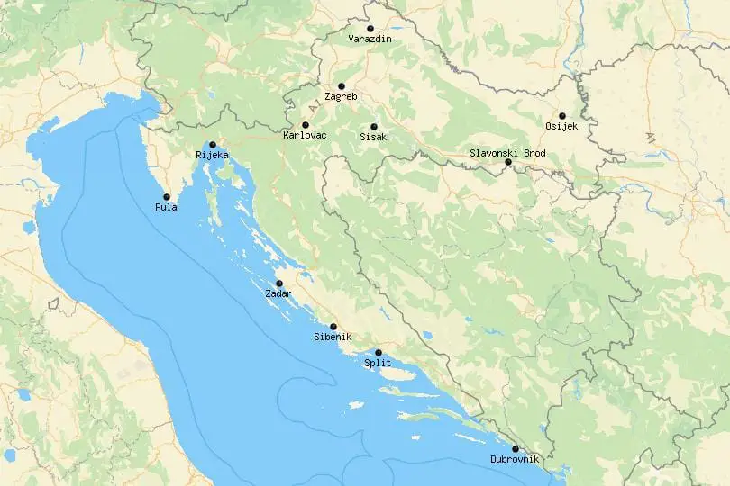 Cities_Croatia_Map