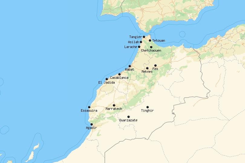 Cities_Morocco_Map