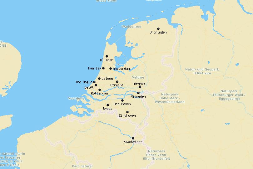 Cities_Netherlands_Map