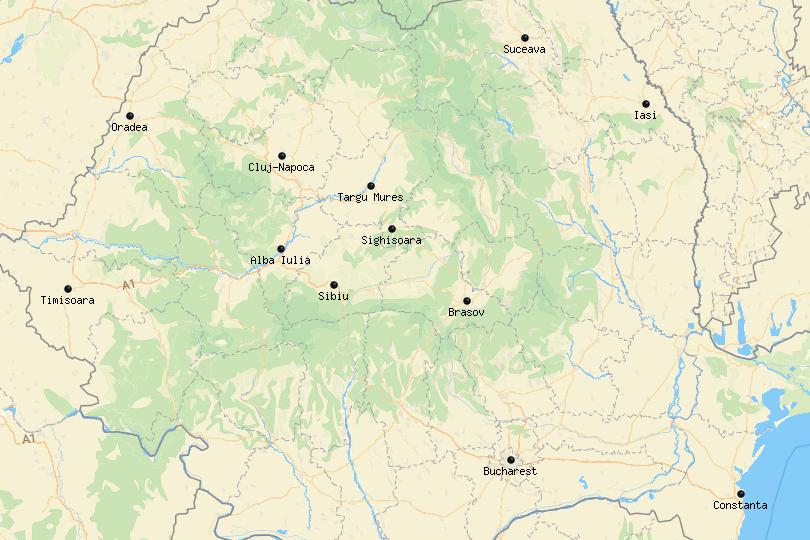 Cities_Romania_Map