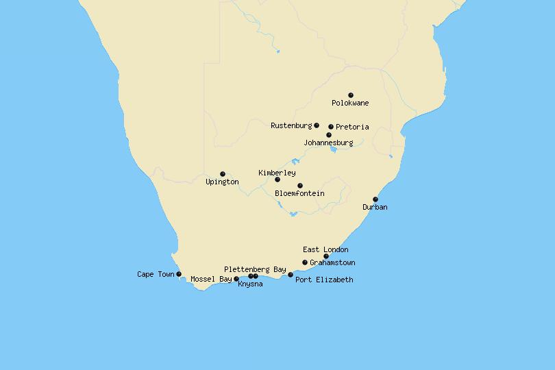 Cities_South_Africa_Map