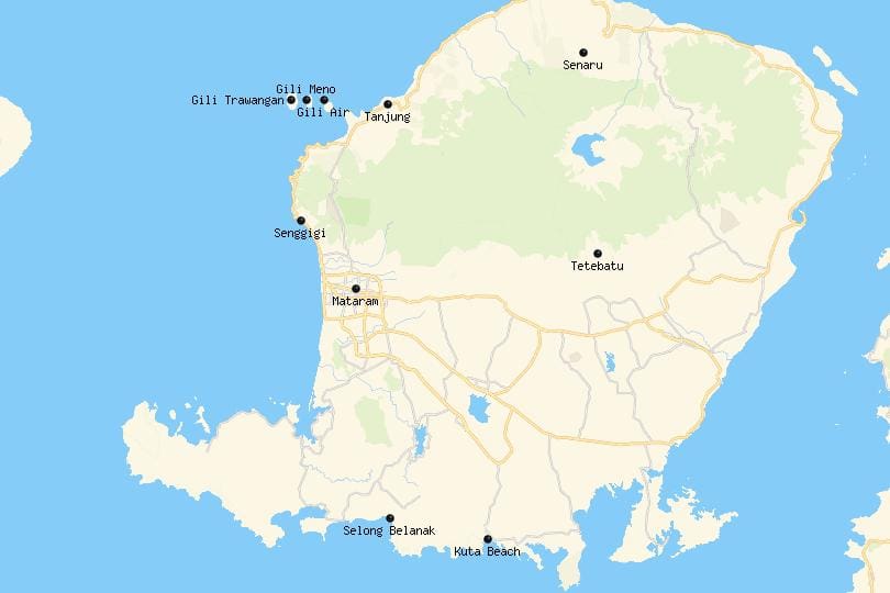 Where_To_Stay_Lombok_Map