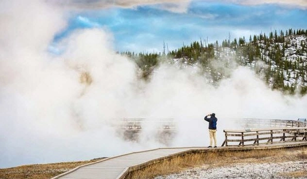Hot Water At Yellow Stone National Park 