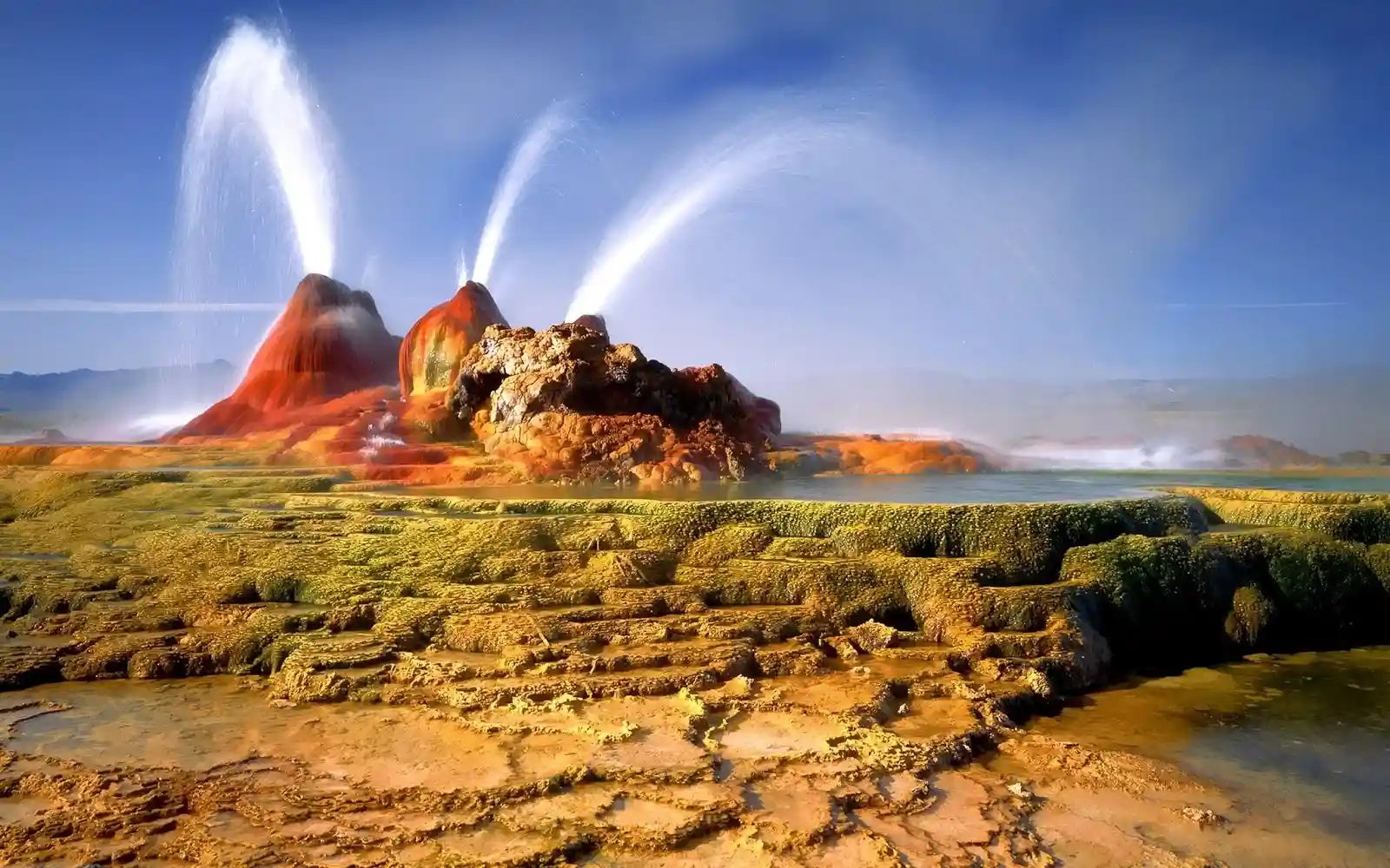 Fly Geyser, Nevada, Usa