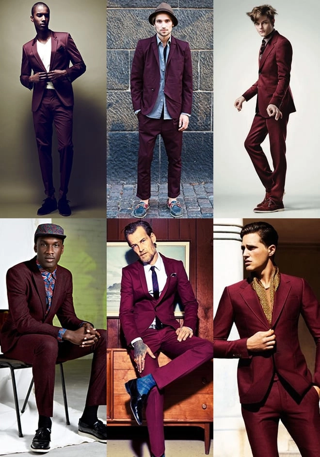 Weekend Getaway Style: Traveling Light With A Burgundy Men’s Suit