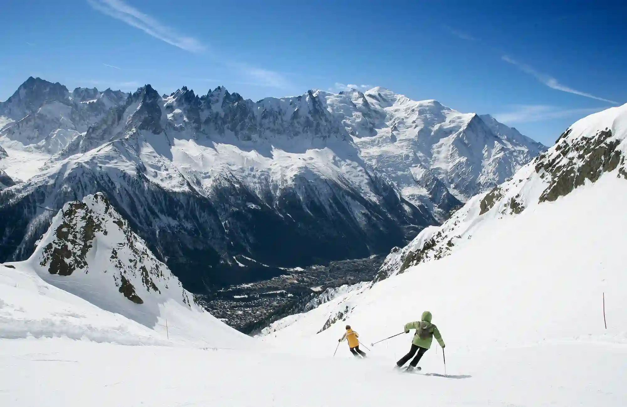 Skiing In The Alps - Mont Blanc
