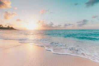 Beaches Framed By Azure Horizons